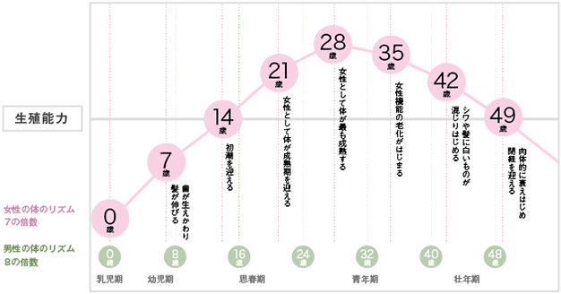 女性の身体のリズム